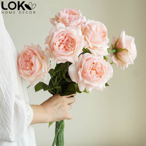 高端逼真保湿手感荔枝玫瑰花仿真花客厅高档假花餐桌花摆件摆设