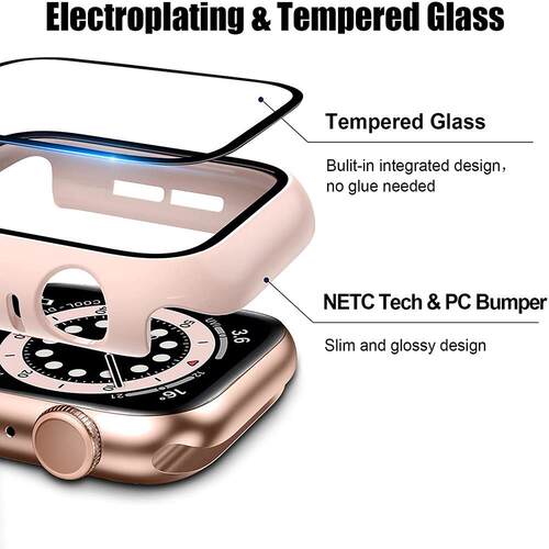 Screen Protector Case for Apple Watch Series 8 7 6 SE 5 4 3