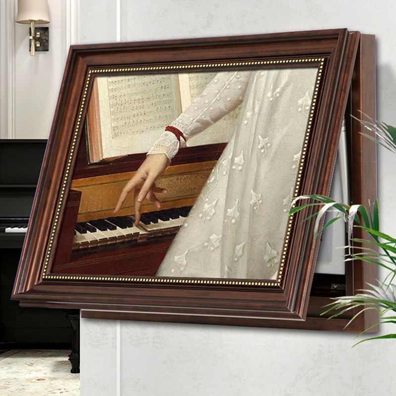 欧式法式复古电表箱装饰画免打孔遮挡箱电闸开关盒配电箱小众挂画