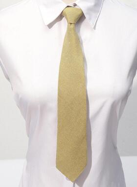 高级女生纯色橡筋领带制服配饰校水手服素色简约裙配1007d
