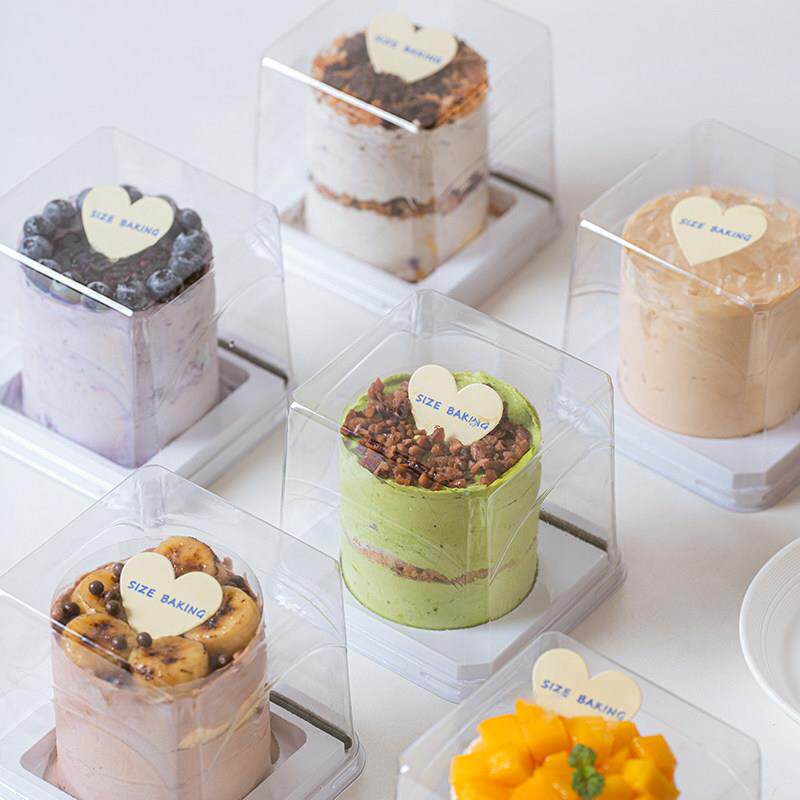 3寸慕斯蛋糕包装盒千层切块烘焙打包小西点盒日式甜品三角蛋糕盒