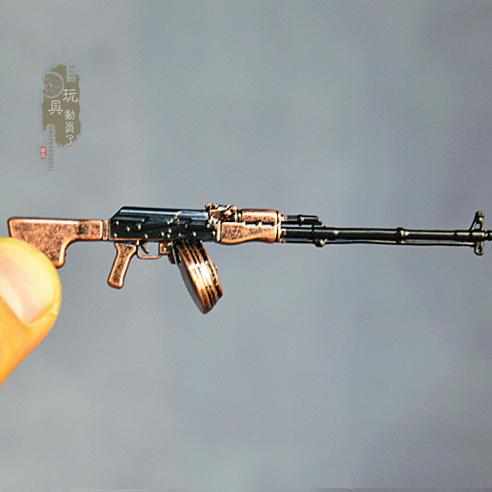 1/12微缩小号枪模迷你版AK47自动突击步枪 6寸兵人武器兵器模型