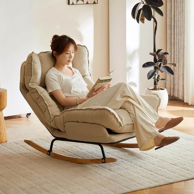 懒人休闲 躺椅成人覆古中古风客厅阳台单人沙发椅子午休大人摇摇