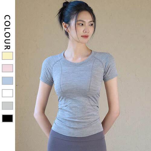 Yoga clothes, short sleeved women's breathable sports