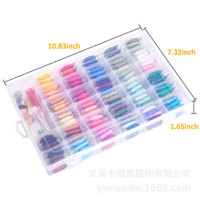 绣线多色线现货刺绣100色十字绣线金银线套装DIY绣工编织配件