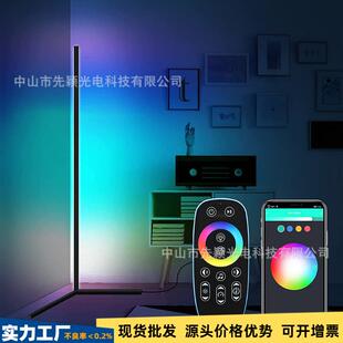 RBG三角落地灯现代简约墙角卧室炫彩Led灯 网红爆款