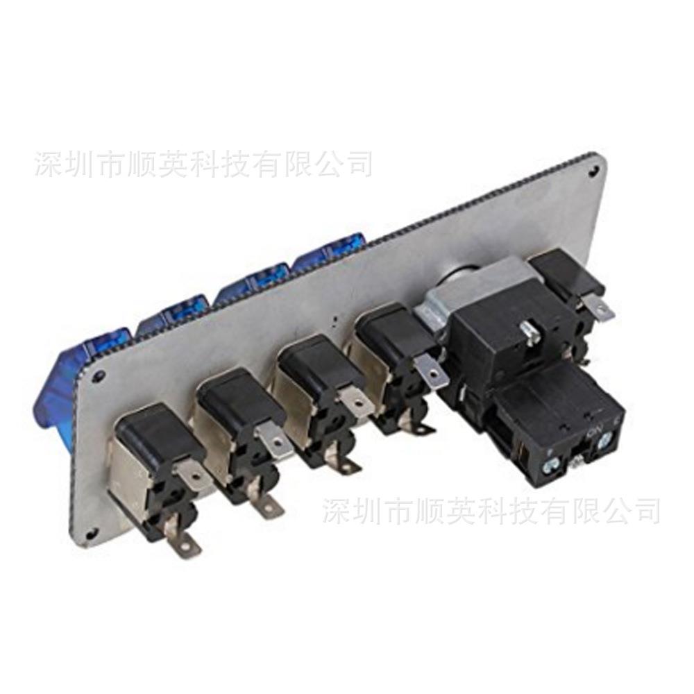 汽车赛车改装启动摇杆12V20A六位多位总成集成组合电源开关