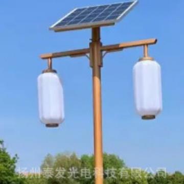 太阳能竹屋路灯户外防水高杆草坪灯景区公园景观灯中式复古庭院灯
