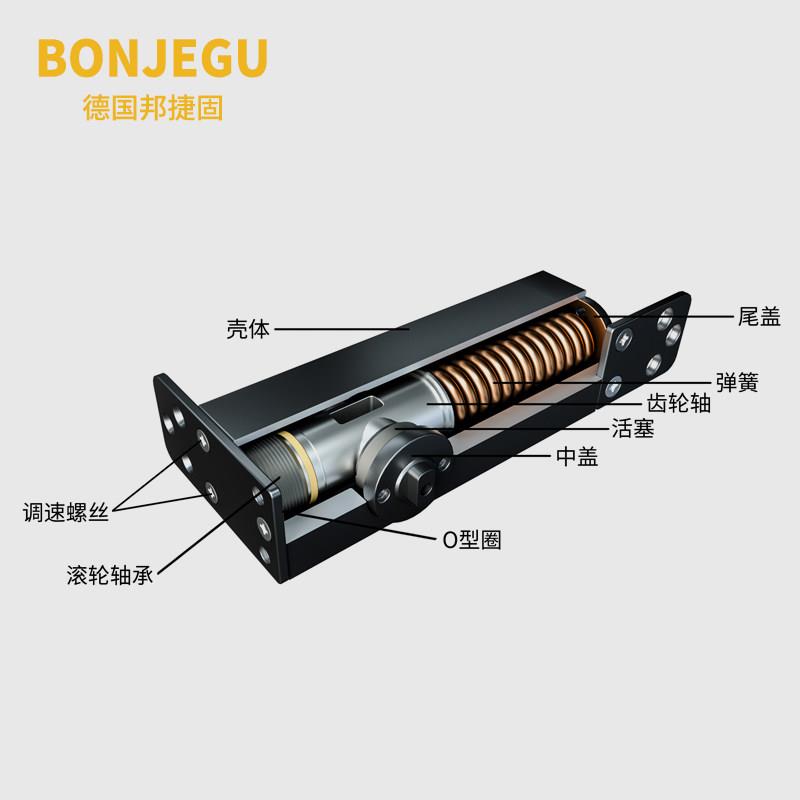 德国挖免木门坑地弹自动关门器金属簧玻璃门隐藏式暗藏哑黑