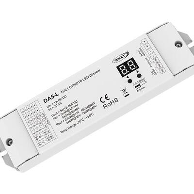 12-48VDC5路*4A DIM/CCT/RGB/RGBW/RGB+CCT DALI恒压控制器 DA5-L