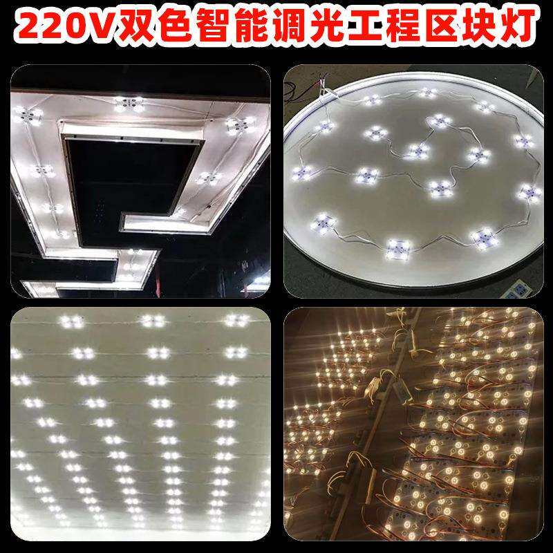 220V工程区块灯 漫反射调光双色LED3030软膜广告天花吊顶灯箱光源