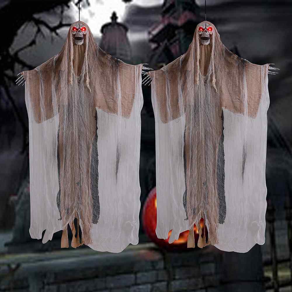 电动声控大吊鬼发光发声恐怖鬼叫挂鬼鬼屋密室万圣节装饰布置道具