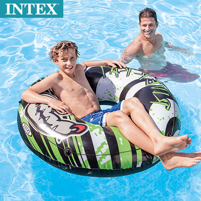 泳女腋下浮大人鼠童男圈泳intex68209圈儿救生圈黑河圈圈可爱充气