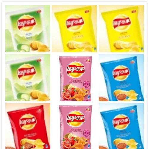 乐⃝事⃝薯片 40克g*10包 原味烧烤红烩马铃食品袋装膨化多种口