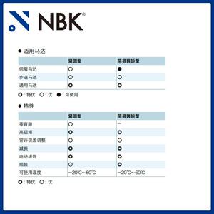 NBK MJS-20CS-RD 梅花型红色铝合金联轴器机床零配件短巧型连轴器