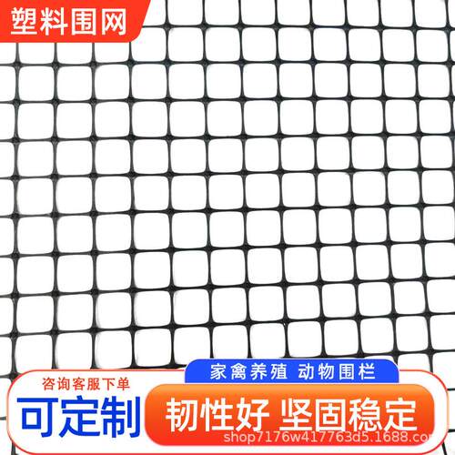黑色养殖塑料网养鸡鸭围栏网抗晒耐腐蚀漏粪网圈地隔离网土工格栅