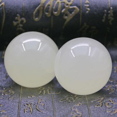 正品天送然冰种把玉健身球玉石保健球摩康覆按球手件长辈玉球玉器