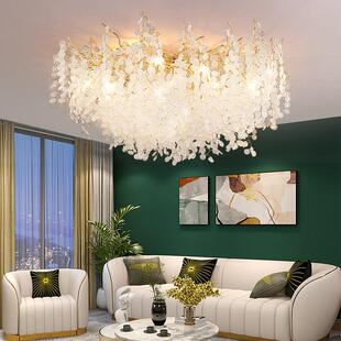2025客厅灯主灯现代轻奢高档吸顶灯简约大气大厅房间创意水晶灯