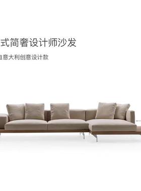 高档真皮沙发三人位头层真皮现代简约客厅羽绒DOCK沙发