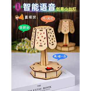 智能语音台灯声控 中小学生科技制作小发明 科学实验小手工材料包
