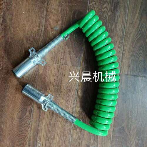 美式挂车牵引车螺旋连接线七芯绿色ABS系统连接线弹簧线总成