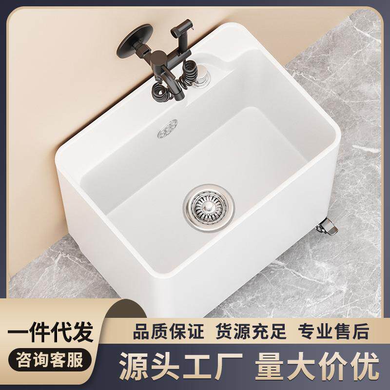 塑料拖把池一体式家用拖布池卫生间拖把盆阳台池拖把水槽池拖把盆