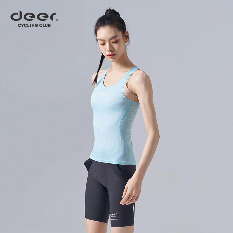 deer小鹿【雨岚】速干排汗衫背心打底内搭女透气公路自行车骑行服