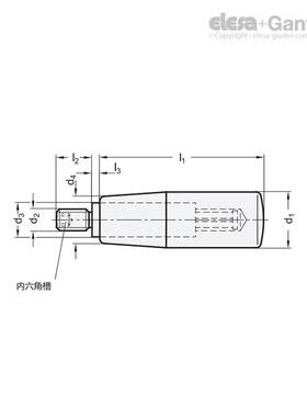 ElesaGater伊莉莎手冈特GN598柱n状旋转柄喷塑涂钢制层镀锌8888