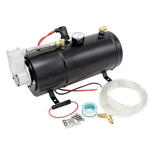 亚冠-AS173现货 喇叭改装气泵12/24V 3L气罐气喇叭空气压缩机