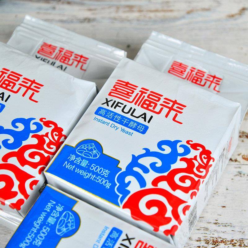安琪喜福来酵母整箱500g袋装发面 面粉家庭商用面 面包速发粉酵母