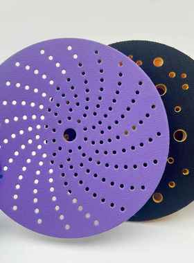 牛货61紫50mm紫色干旋100片P8风砂纸多孔寸磨圆形植绒陶瓷砂