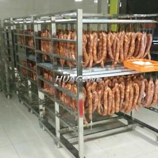 贵州烟熏腊肠机 腊肠腊肉熏烤炉250公斤 腿肉全自动熏烤炉