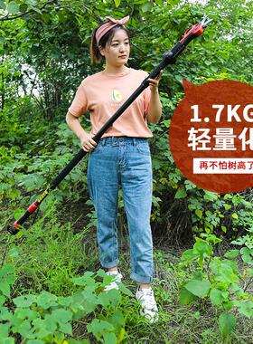 中村一剪郎电动OGL高枝缩剪充电式剪树枝剪刀可伸加长高空园林园