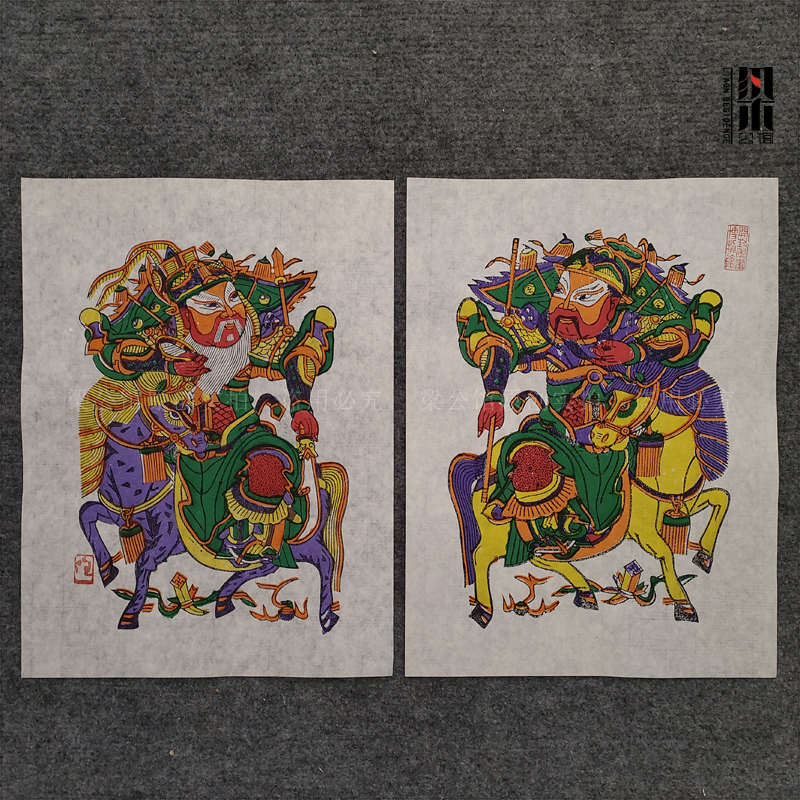 正宗手工开封朱仙镇木版年画博物馆鹤林堂铜锤换玉带收藏非遗