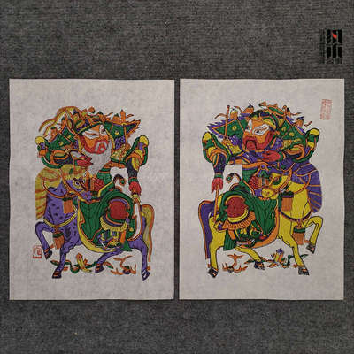 正宗手工开封朱仙镇木版年画博物馆鹤林堂铜锤换玉带收藏非遗