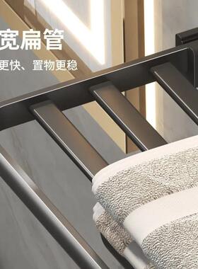 枪灰色打孔毛架卫生间太空铝毛巾杆厕所物免架壁巾挂收置HSR纳浴