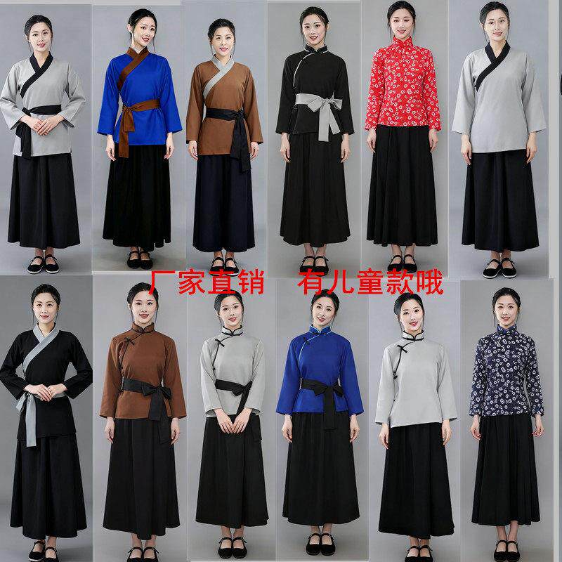成人古装汉服女老夫人孙二娘老婆婆衣服古代平民百姓村姑丫鬟服装
