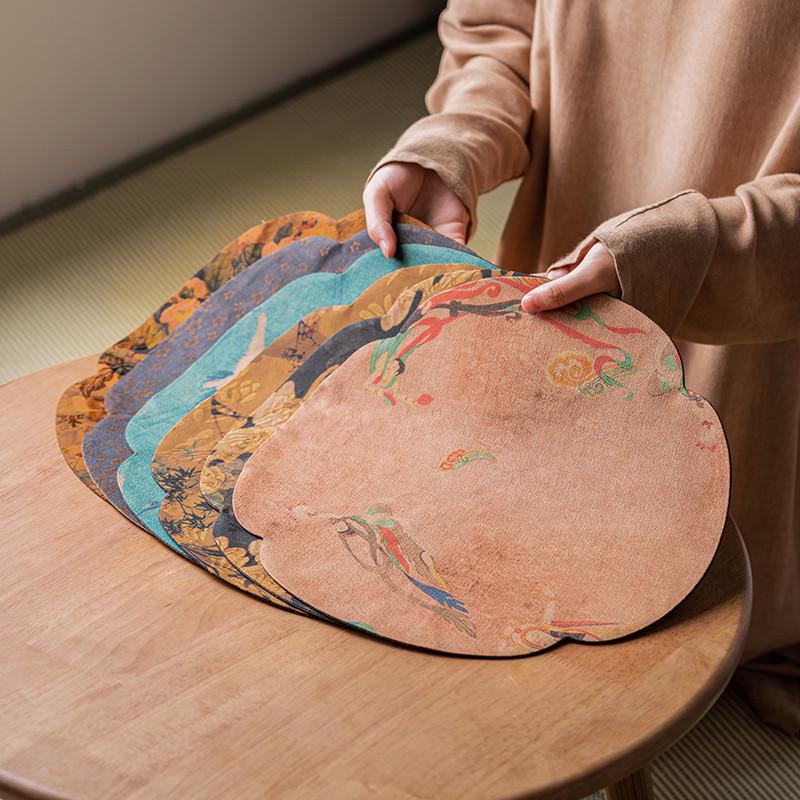 宜室茶话香云纱如意干泡茶席垫新中式禅意双面隔热茶桌布茶布桌旗