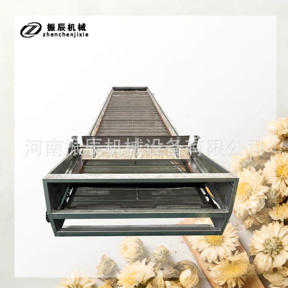 商用网带式烘干机针对中药材果蔬通用 菊花枸杞烘干流水线烘干房