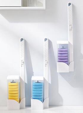 Disposable Toilet Brush Set with Replaceable Cleaning Heads,