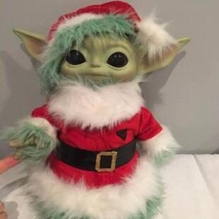 圣诞节Baby Grinch Doll婴儿尤达的格林奇娃娃绿毛怪公仔摆件装饰