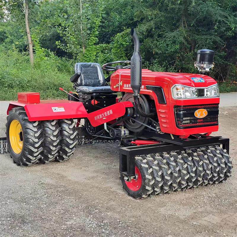 中铠自走式小麦镇压机农用播种整地25马力麦田压地机