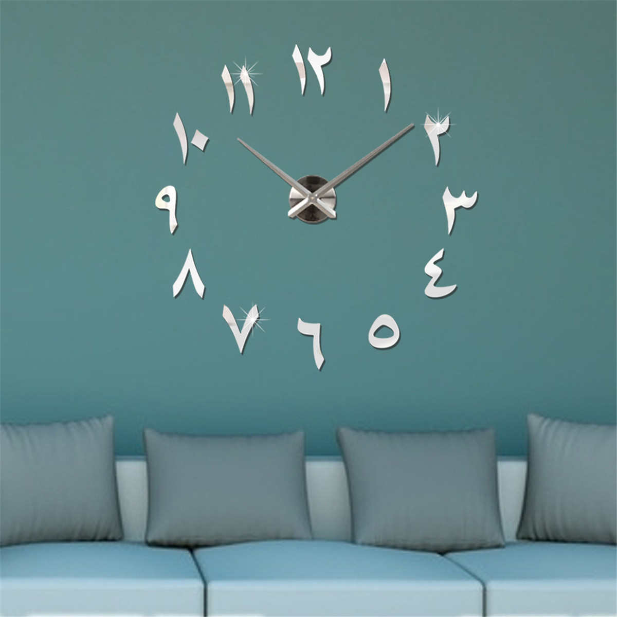 DIY挂钟客厅创意亚克力挂表立体大数字时钟家居装饰石英钟表