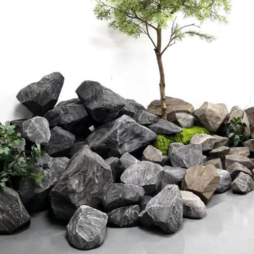 彷真石头泡沫假石头拍照道具摆件网红橱窗装饰造景假山雕刻舞台