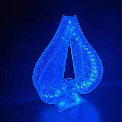 发光亚克力黑桃a酒座洋酒展示架酒吧道具铁艺黄光酒座绿光香槟王