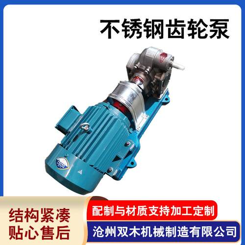 泊头供应不锈钢齿轮泵2CY8/0.36系列不锈钢油泵小型齿轮油泵