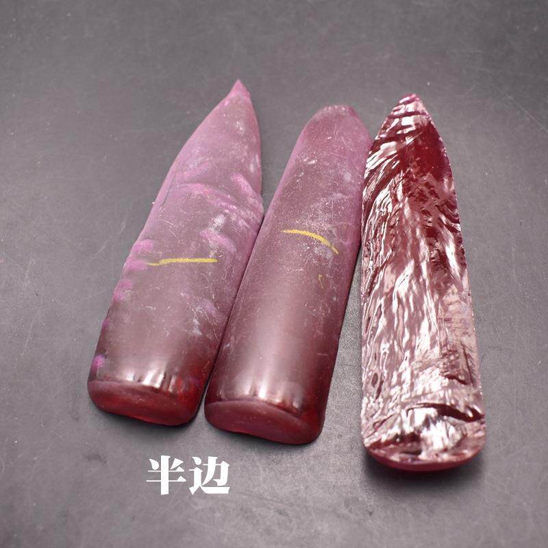 合成红宝石合成红LTI原刚玉料5#红宝石材料可刻做戒面材雕原材料