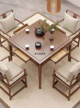 实木蛋方桌桌中正式客厅八仙桌实木方形方掼MRX桌小户型棋牌茶桌