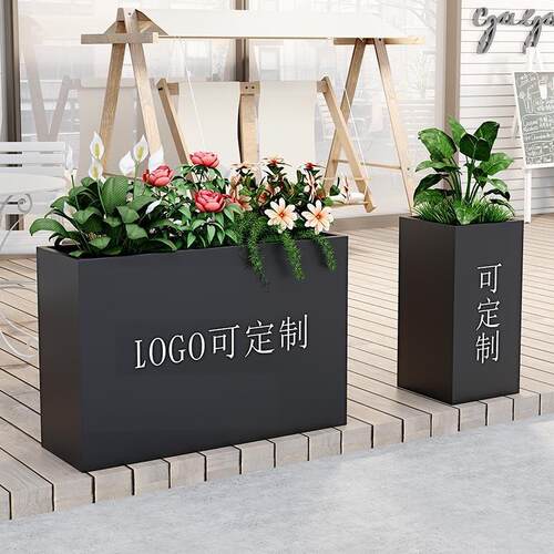 户外铁艺花箱组合移动式隔断室外花槽商业广场不锈钢庭院花坛定制