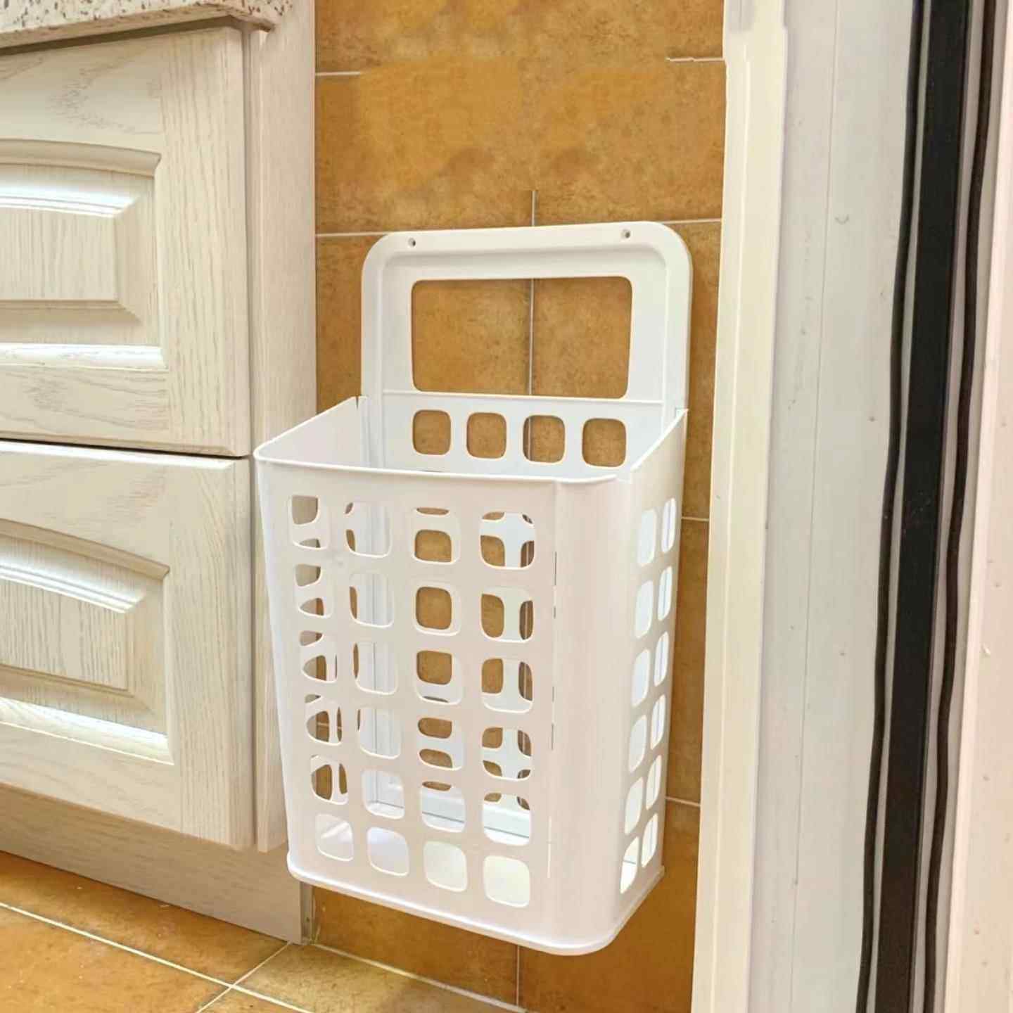 脏衣服收纳冲凉房挂墙卫生间置物架壁挂浴室挂篮洗澡放衣服的架子